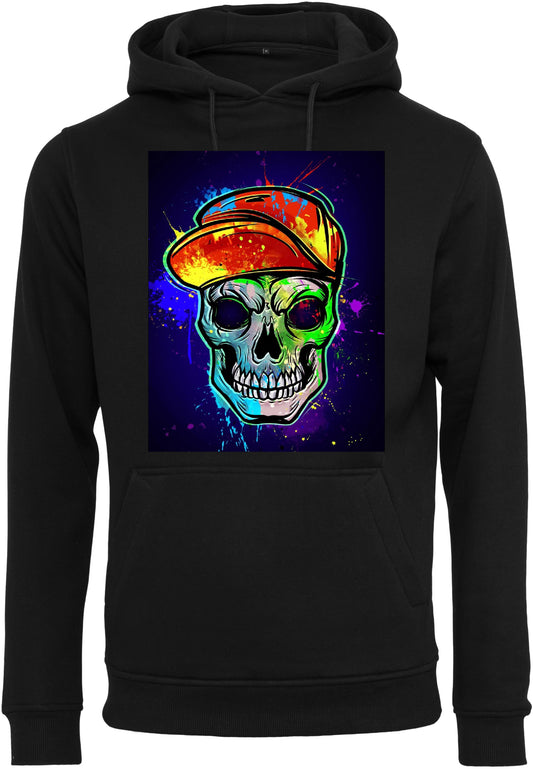 face kleurrijk hoodie