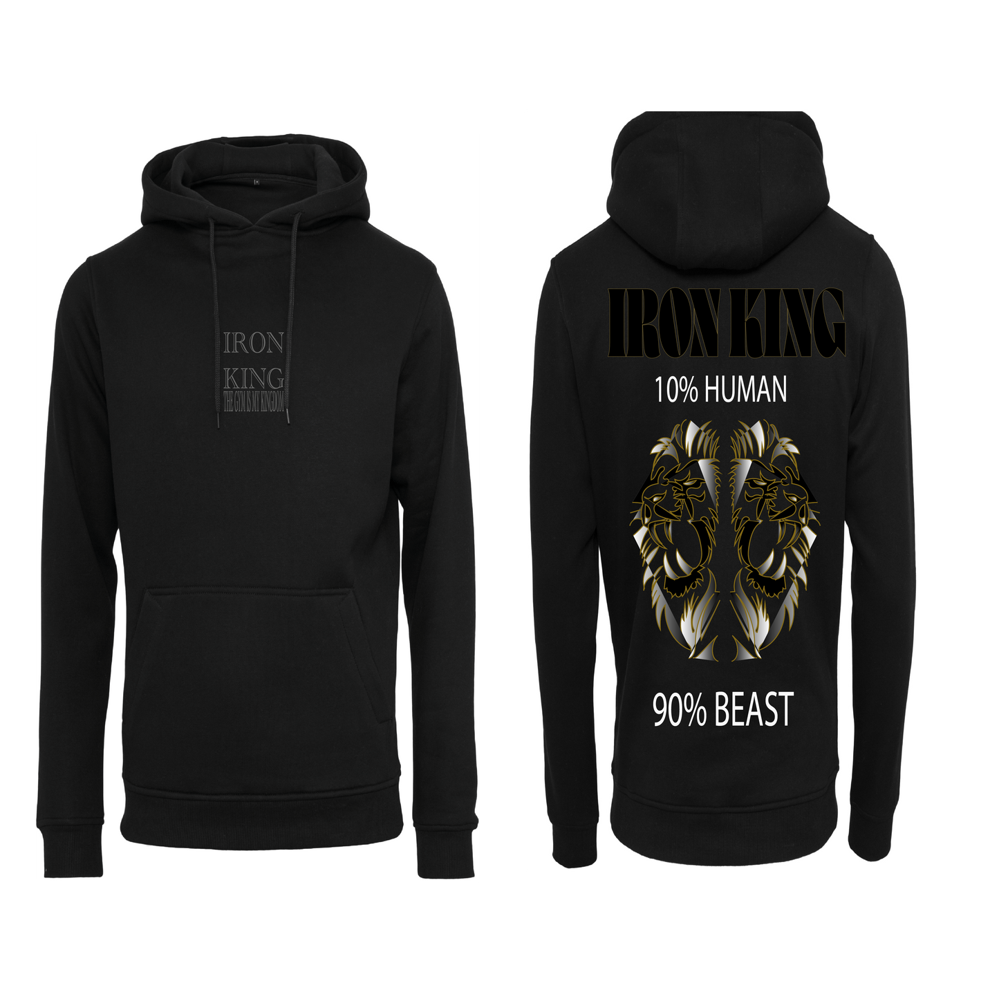 Hoodie "Iron King" – 10% Human / 90% Beast